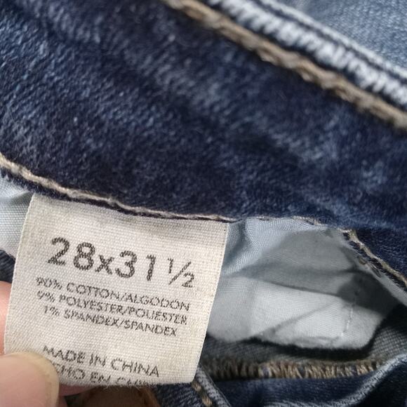 BKE Buckle Stella Jeans Womens 28 Distressed Denim Mid Rise Straight Frayed Leg - Picture 8 of 14